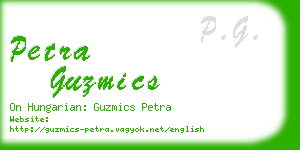 petra guzmics business card